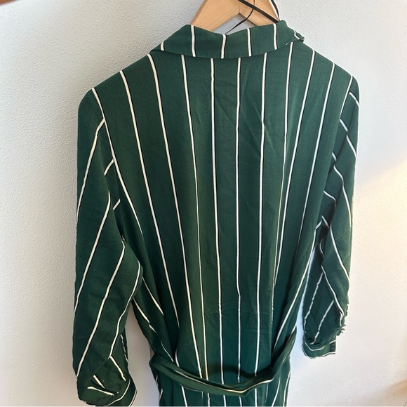 H&M Maxi Dress Front Button Up Green size 12 Women - Picture 3 of 11